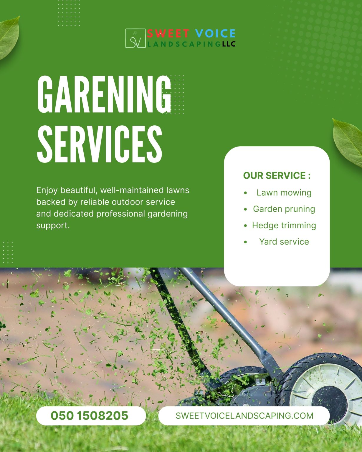 Landscaping work in Abu Dhabi